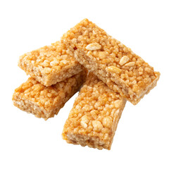 Crispy rice cereal bars, cutout PNG transparent background