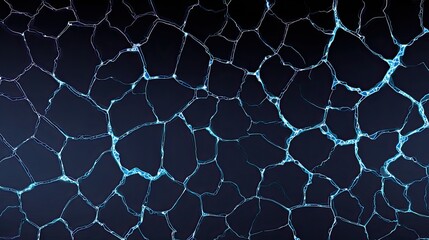 Intricate Blue and Black Cracked Texture Background for Abstract Art and Design Projects