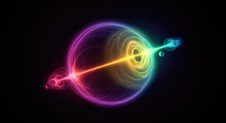 Fundamental forces visualized as dynamic, colorful fluid patterns demonstrating powerful attractive pull and cosmic energy flow ,fundamental ,Gravity ,visualization