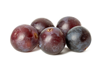High-resolution photograph of fresh Kyoto grape isolate on white, taken with a high-resolution 45MP camera