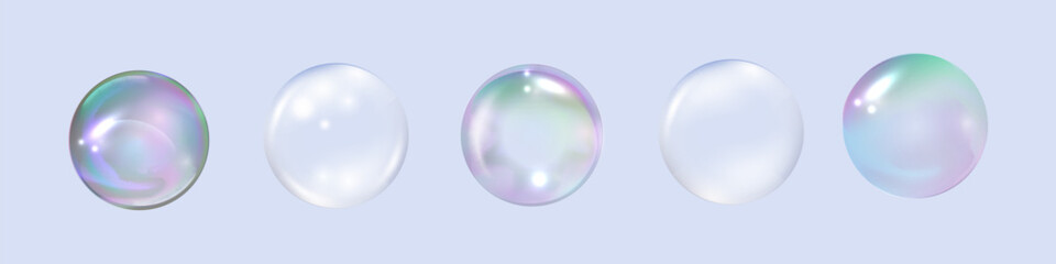 Collagen serum or essence drops. Hyaluronic acid. Collagen serum bubbles. Cosmetic essence. Concept skincare cosmetics solution. Vector 3d illustration
