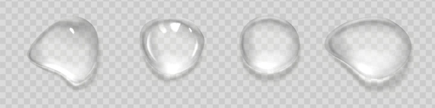 Water rain drops or steam shower isolated on transparent background. Realistic pure droplets condensed. Vector clear vapor water bubbles on window glass surface for your design.