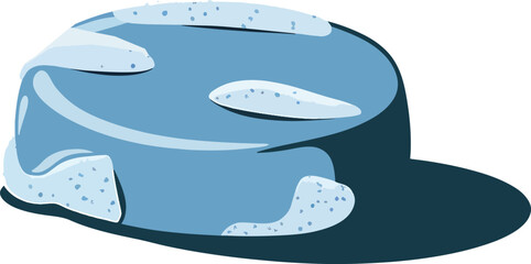 Obraz premium soap bar Stylized blue hat with white snowflakes in shadow