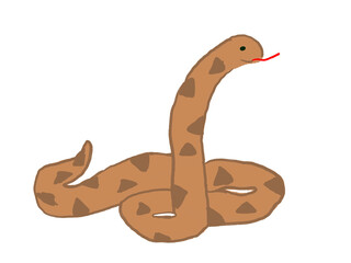 illustration of a cartoon snake