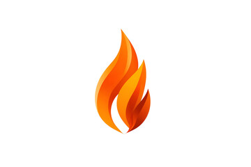 Fire flame flickering, isolated on transparent background