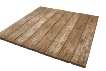 Rustic brown wooden surface with planks texture creating natural background on transparent base