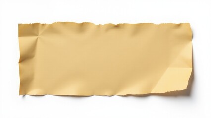 A piece of yellow paper lying flat on a white surface, ideal for adding notes or highlighting important information