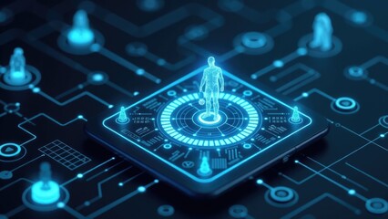 A person stands on top of a digital device, possibly for repair or maintenance