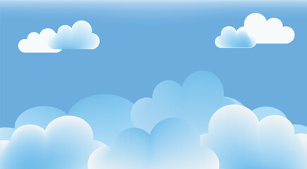 blue sky and flufy white clound,shunshine day on summer or winter,beginning of day,beautiful back ground,clear sky vector