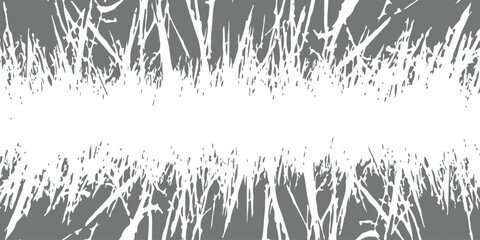 Abstract organic pattern with white branches and central copy space design element