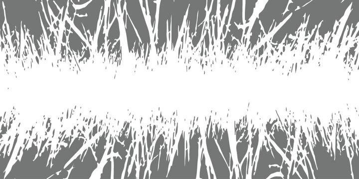 Abstract organic pattern with white branches and central copy space design element