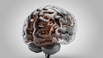 Brain Functionality with Mechanical Gears Showcasing Human Intellect and Creative Thoughts