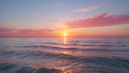 Fototapeta premium Southern Solstice Sunset Ocean AI