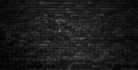 Textura o fondo de pared de ladrillo negro rugoso