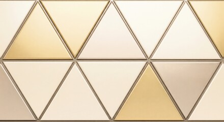 Champagne Gold and Ivory 3D Geometry. Elegant Luxury Wallpaper.