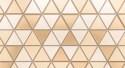 Champagne Gold and Ivory 3D Geometry. Elegant Luxury Wallpaper.