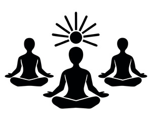 set of meditation and mindfulness icons  vector il.eps