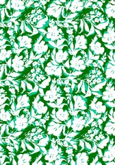 green Leaves Floral Pattern