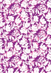 Floral Pattern Green Leaves Print
