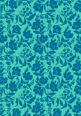floral pattern with leaves
