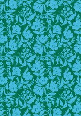 Floral Pattern Green Leaves Print Romantic Nature Leaf Texture
