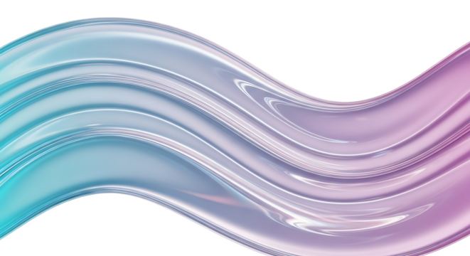 Abstract wave with gradient of blue to purple and silver lines on a black background image