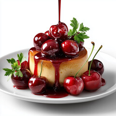 cheesecake with cherries