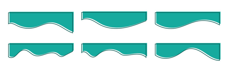 Dividers shape templates. Website border design for website and app. Set of Template Dividers Shapes for Website. vector illustration