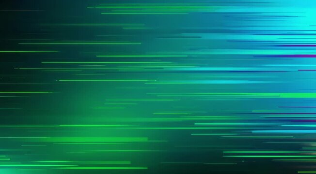 A glitching gradient of neon greens and blues that transition rapidly, distorting at certain intervals and realigning smoothly  