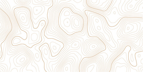 Topographic Contour Art in the Style of Classic Surveyor Maps with Rustic Linework, Organic Earth Tones, and a Strong Connection to Natural Geography. Vector  Illustration