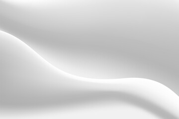 White gray gradient abstract background modern wavy smooth fluid lines minimalist design