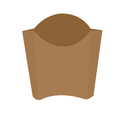 Vector paper bag for French fries 