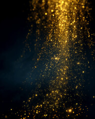 Luxurious Golden Flow Abstract Background with Dynamic Waves and Shimmering Reflections