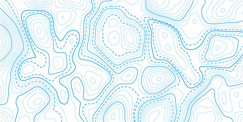Topographic map background concept. Topo contour map. Rendering abstract illustration.. Vector  Illustration