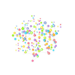 Social media marketing, Communication networking concept. Random icons social media services tags linked on white background. Comment, friend, like, share, target, message. Vector Internet concept.