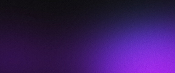 Vibrant purple black abstract background with grainy gradient glow texture, modern smooth poster header design