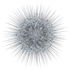 Obraz premium Abstract Geometric Crystal Starburst with Sharp Spikes and Facets Keywords: abstract, geometric, crystal, starburst, spikes, sharp