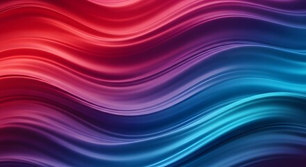 Abstract flowing wave lines with vibrant red, purple, and blue gradient colors