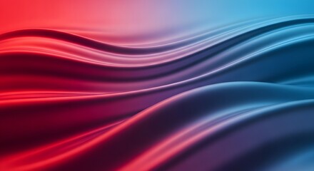 Abstract Red and Blue Gradient Waves Background