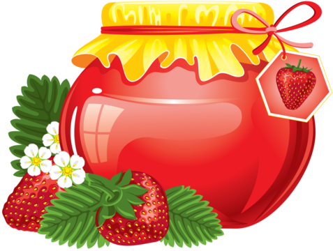 strawberry jam jar