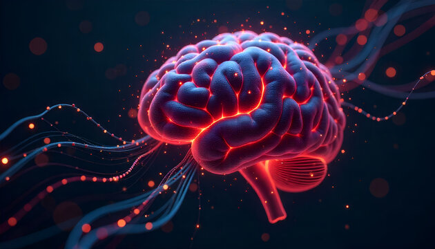 AI Neural Network Processing Data: Digital Brain Transforming Chaotic Information into Organized Patterns

