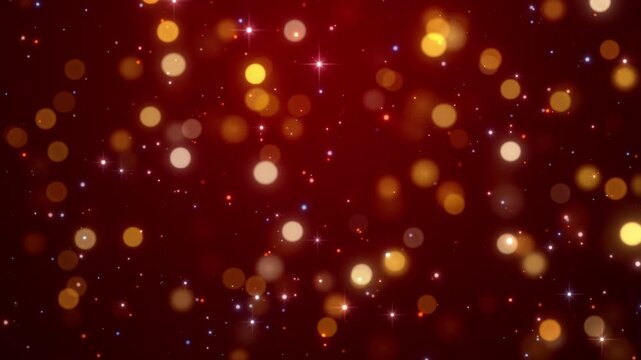 red bokeh glitter christmas gold background video