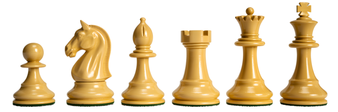 Set of chess pieces isolated on transparent background - Powered by Adobe