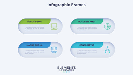 Circular business model infographic presentation template for strategy planning, data analysis, and workflow management, showcasing diagram elements for innovative solution. Vector illustration