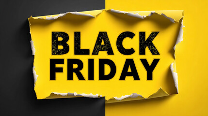 Don't miss Black Friday deals with this bold yellow and black promo for shopping sales event