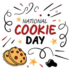 NATIONAL COOKIE DAY vector illustration 
