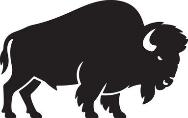 Vector illustration of a bull and buffalo silhouette