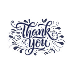 Thank You typography greeting card with 3D retro text effect on isolated background. Vintage style Thank You logo for Happy Thanksgiving celebration. Label, tag, sticker, icon.