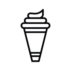 Line art illustration of a squeeze tube dispensing creamlike product