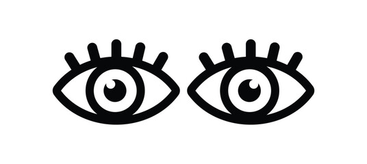 simple eye icon. eyesight symbol vector illustration. eye icon set. vision symbol. eyesight healthcare and medical sign symbol. 